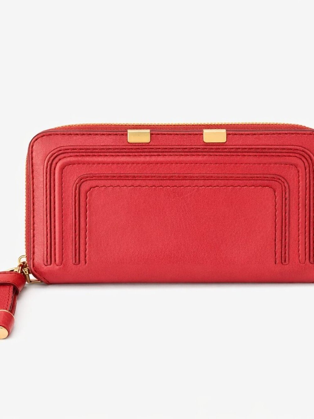 Chloé Marcie Red Leather Long Zip Around Wallet/Great Condition